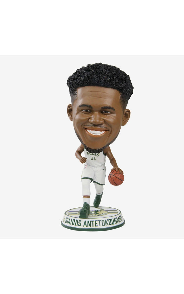 Giannis Antetokounmpo Milwaukee Bucks Home Jersey Bighead NBA Bobblehead