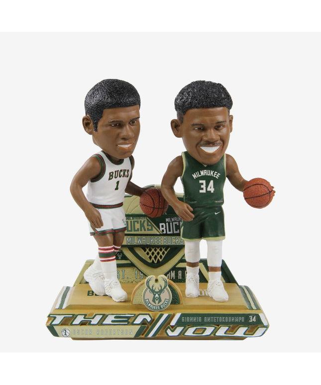 Oscar Robertson Giannis Antetokounmpo Milwaukee Bucks Then And Now Bobblehead