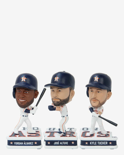 Houston Astros 3 Pack Field Stripe Mini Bighead Bobblehead Set MLB Bobblehead