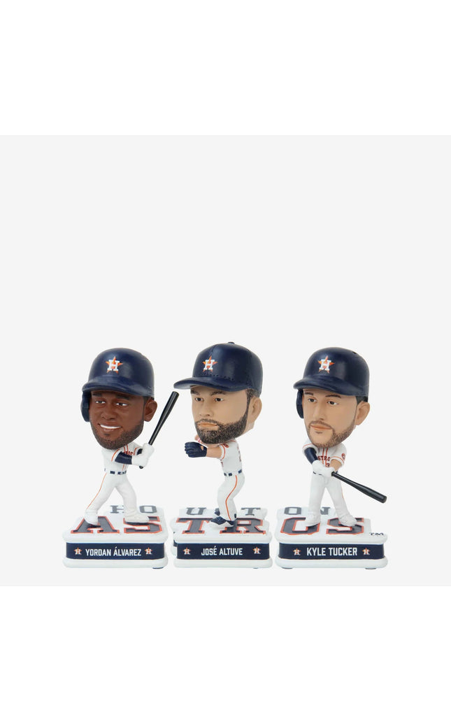 Houston Astros 3 Pack Field Stripe Mini Bighead Bobblehead Set MLB Bobblehead