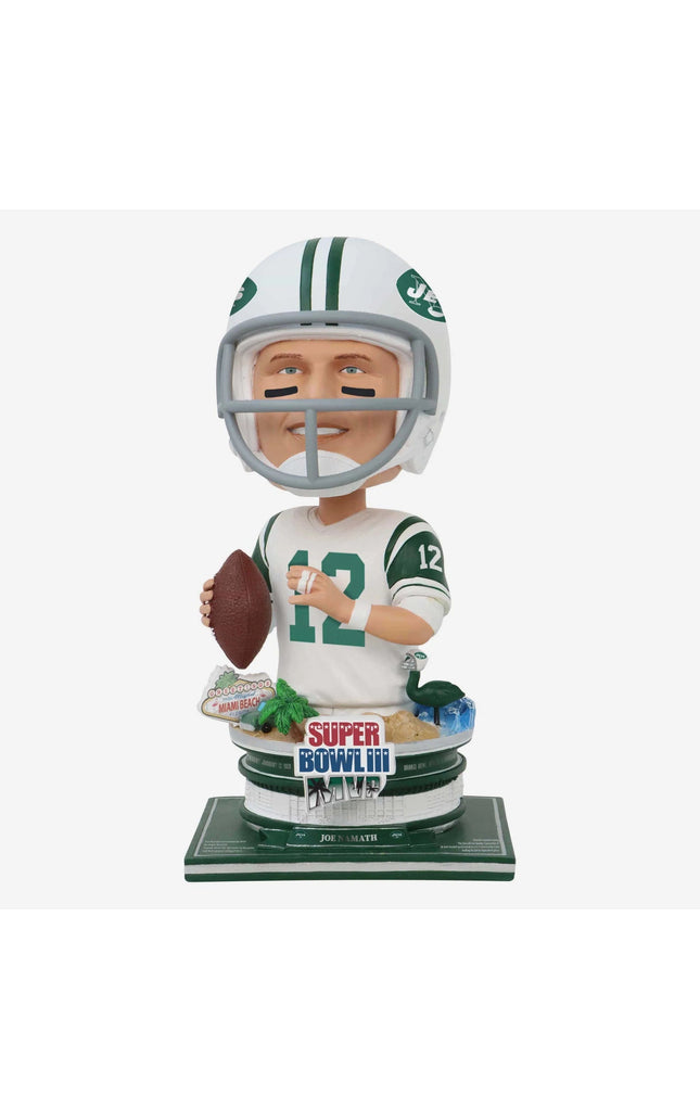 Joe Namath New York Jets Super Bowl Iii MVP Bust Bighead NFL Bobblehead