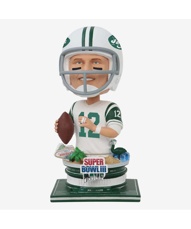 Joe Namath New York Jets Super Bowl Iii MVP Bust Bighead NFL Bobblehead