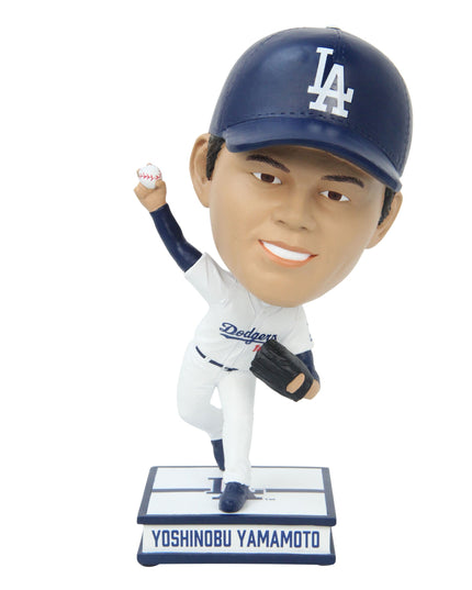 Yoshinobu Yamamoto Los Angeles Dodgers 9.5 Inch Home Uniform Bighead MLB Bobblehead