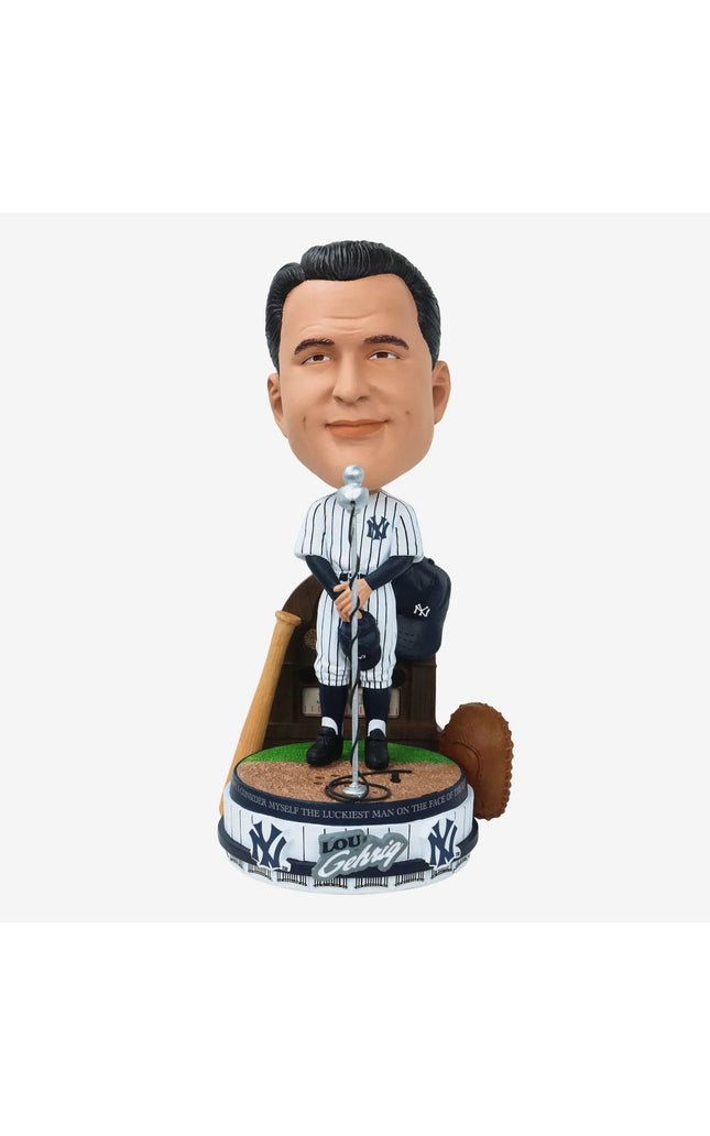 Lou Gehrig New York Yankees Luckiest Man Speech Talking Bighead MLB Bobblehead