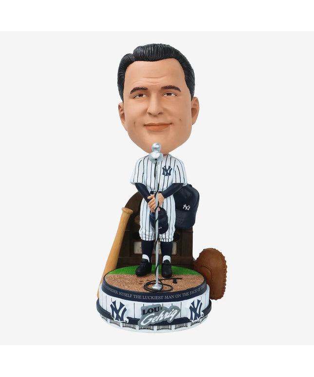 Lou Gehrig New York Yankees Luckiest Man Speech Talking Bighead MLB Bobblehead