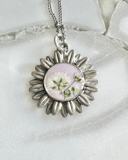 Floral Aster Pendant Necklace