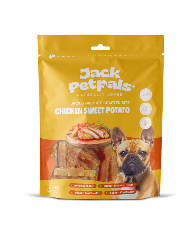Jack PetPals Crafted Bite Chicken Sweet Potato Dog Treats (12oz)
