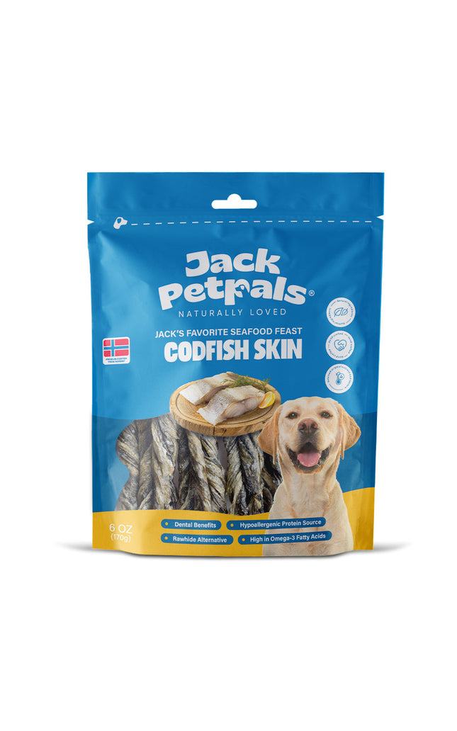 Jack PetPals Seafood Feast Codfish Skin Treat Chews (6oz)