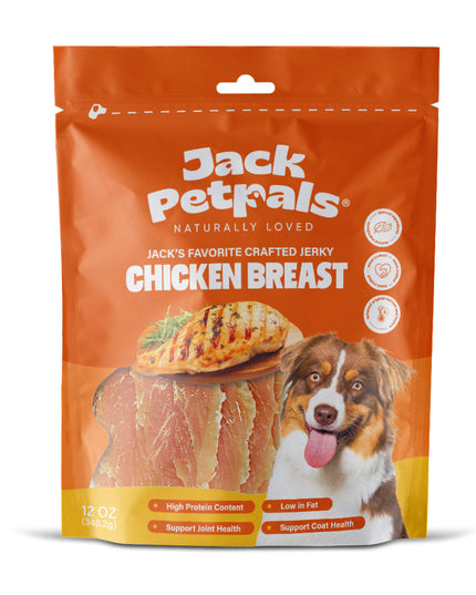 Jack PetPals Handcrafted Jerky Chicken Breast Dog Treats (12oz)