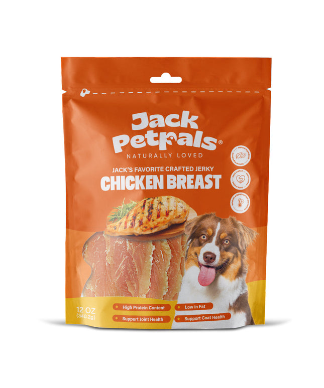 Jack PetPals Handcrafted Jerky Chicken Breast Dog Treats (12oz)