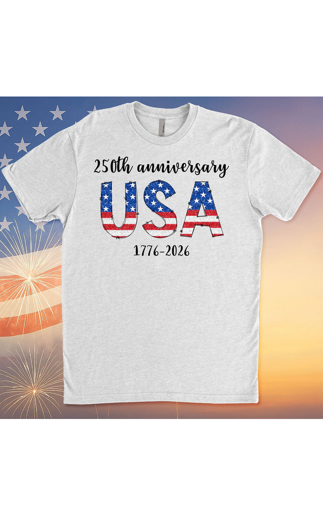 Happy 250 Years Birthday USA Shirt | America Anniversary | 4th of July Shirt | Independence Day Shirt 682482