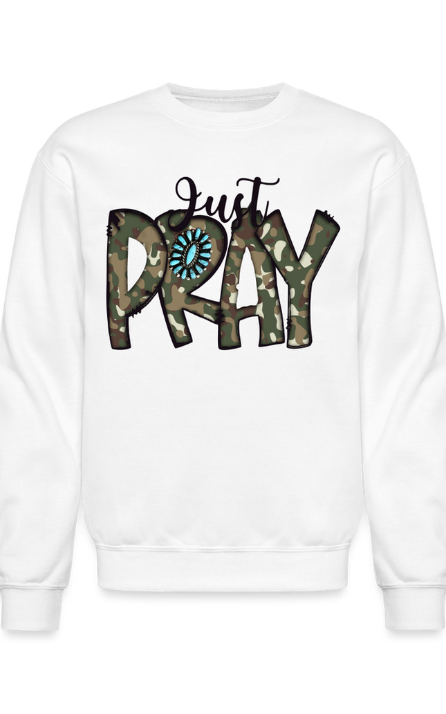 Women Just Pray Crewneck Religious Sweatshirt