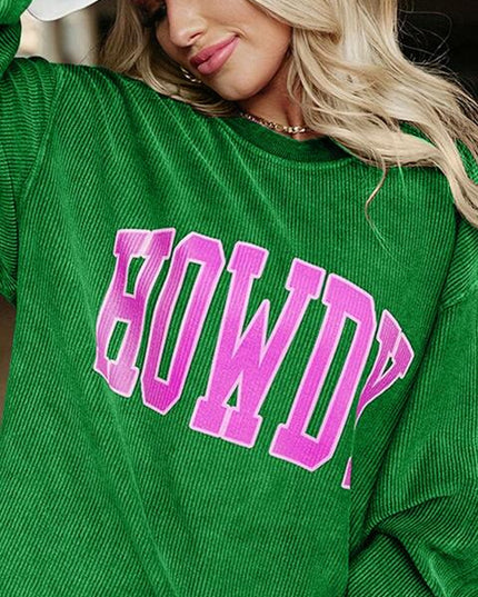 Women Full Size Howdy Graphic Round Neck Sweatshirt