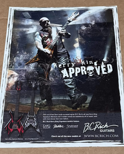 B.C. RICH GUITARS - KERRY KING of SLAYER - 2008 Print Advertisement