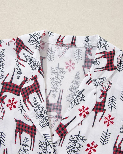 Christmas Deer Shirt and Shorts Lounge Set