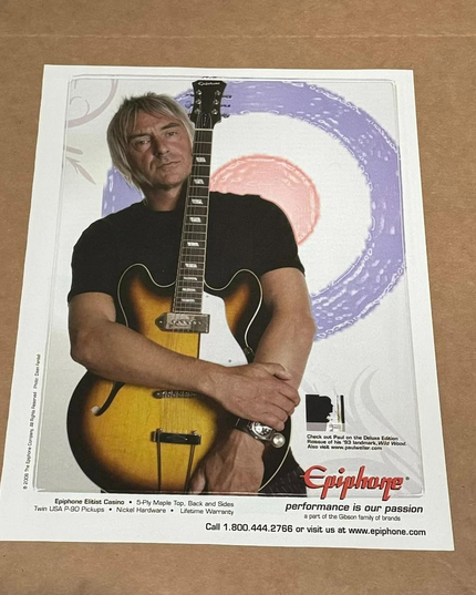 EPIPHONE GUITARS - PAUL WELLER - 2008 Print Advertisement
