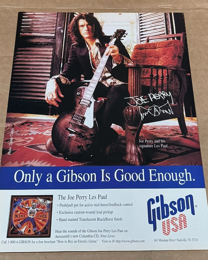 Gibson Guitars - Les Paul Signature - Joe Perry of Aerosmith - 1997 Print Ad