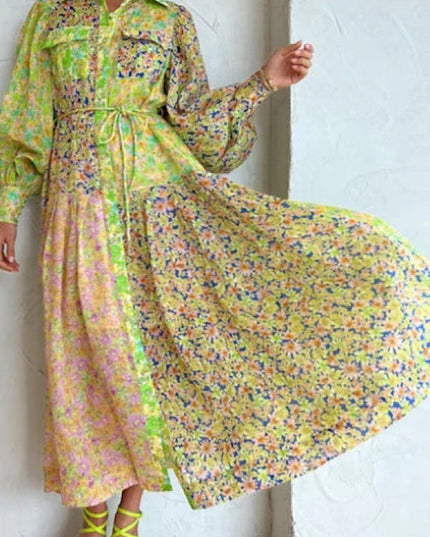 Floral long sleeve maxi dress