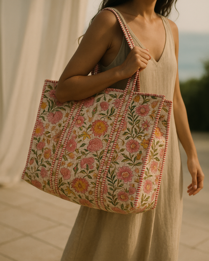 Soléa Cotton Sakura Tote