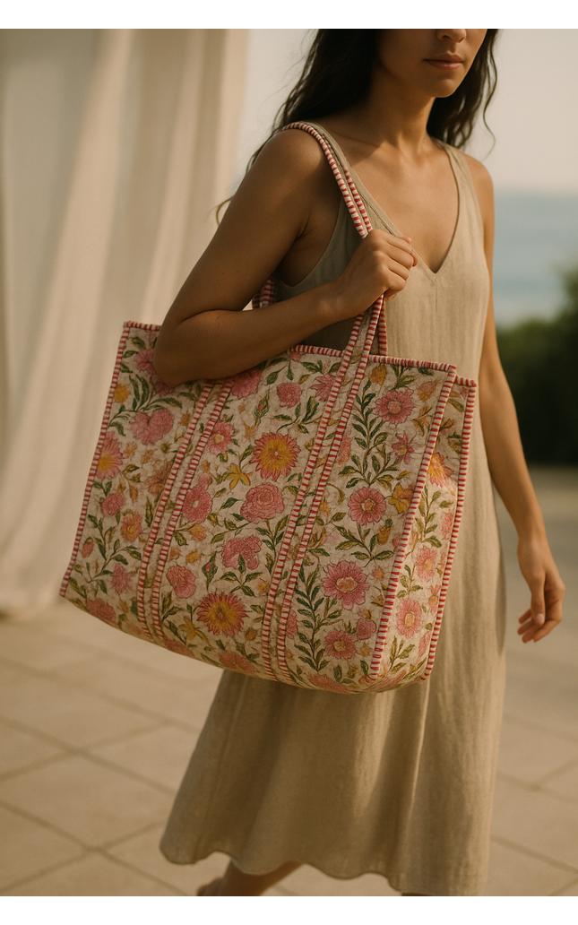 Soléa Cotton Sakura Tote