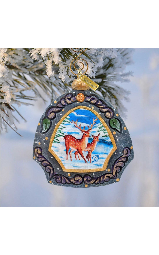 Moose Family Sculpted Hand-Painted Christmas Ornament by G. DeBrekht - Fifiels Moose Orn - 6102839