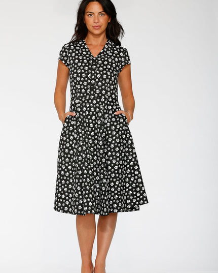 20551 Cat Paw Swing Dress in Black