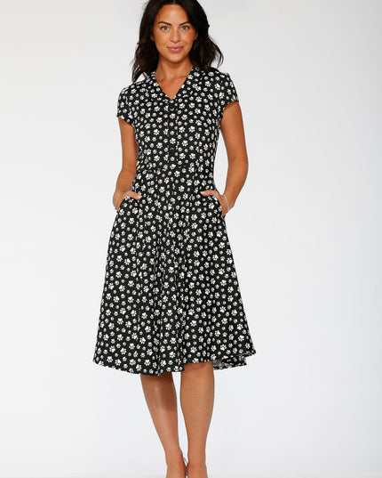 20551 Cat Paw Swing Dress in Black