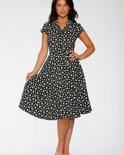 20551 Cat Paw Swing Dress in Black