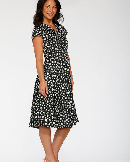 20551 Cat Paw Swing Dress in Black