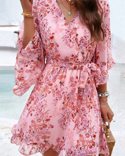 Floral wrap dress