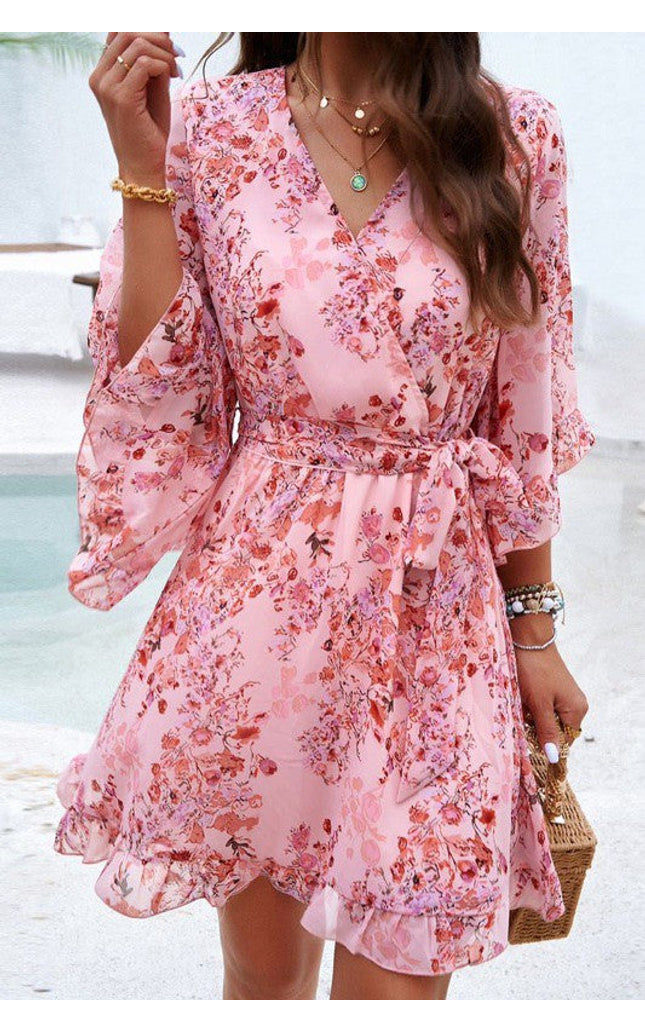 Floral wrap dress