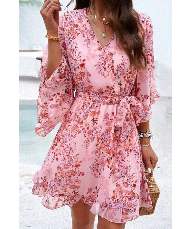 Floral wrap dress