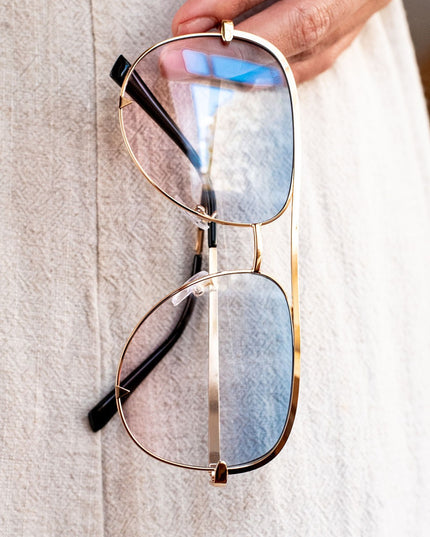 Ready to Ship | The Alex Gold/ Pink Blue  - High Quality Unisex Aviator Sunglasses