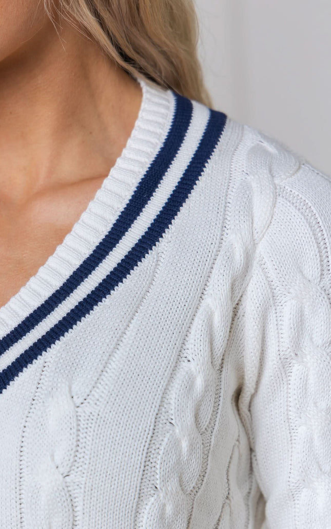 V-Neck Cricket Sweater