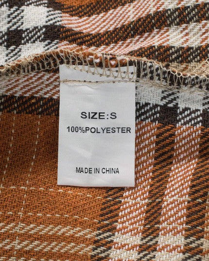 Plaid Color Block Patchwork Pocket Shirt Shacket