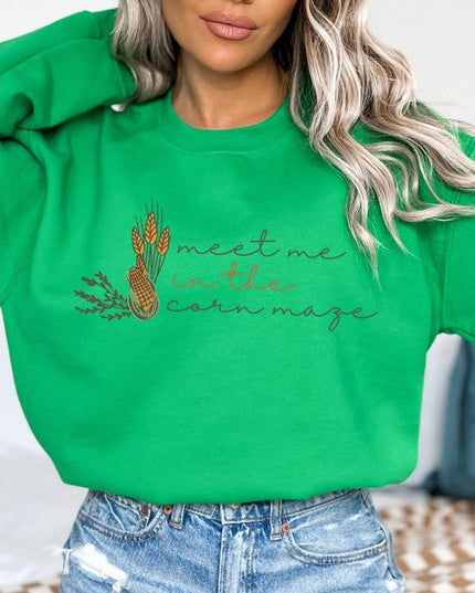 Meet me in the corn maze women's fall sweatshirt