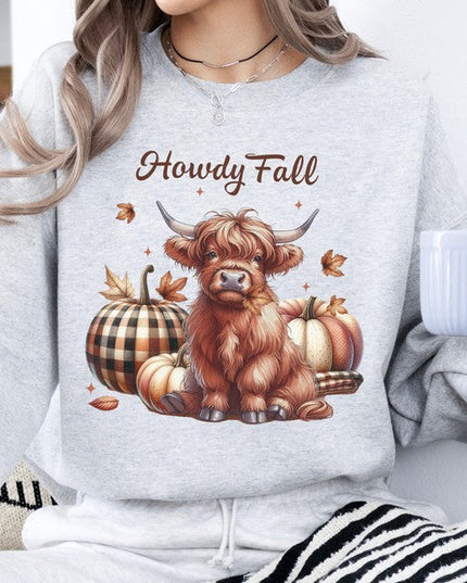 Howdy fall highlands cow women's sweatshirt