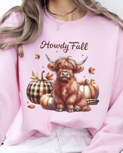 Howdy Fall Highland Cow Women's Sweatshirt