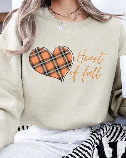 Plaid Heart of fall women's sweatshirt