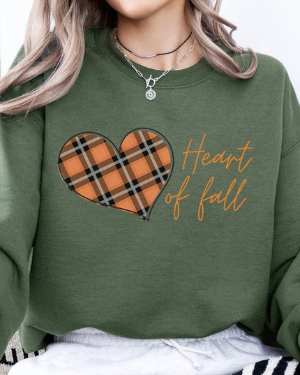 Plaid Heart of Fall Women's Sweatshirt