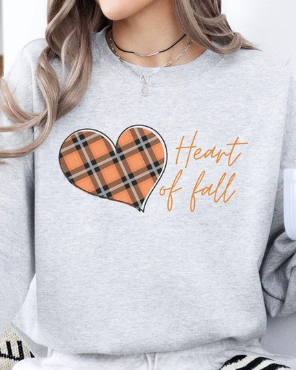 Plaid Heart of fall women's sweatshirt