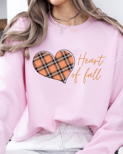 Plaid Heart of fall women's sweatshirt