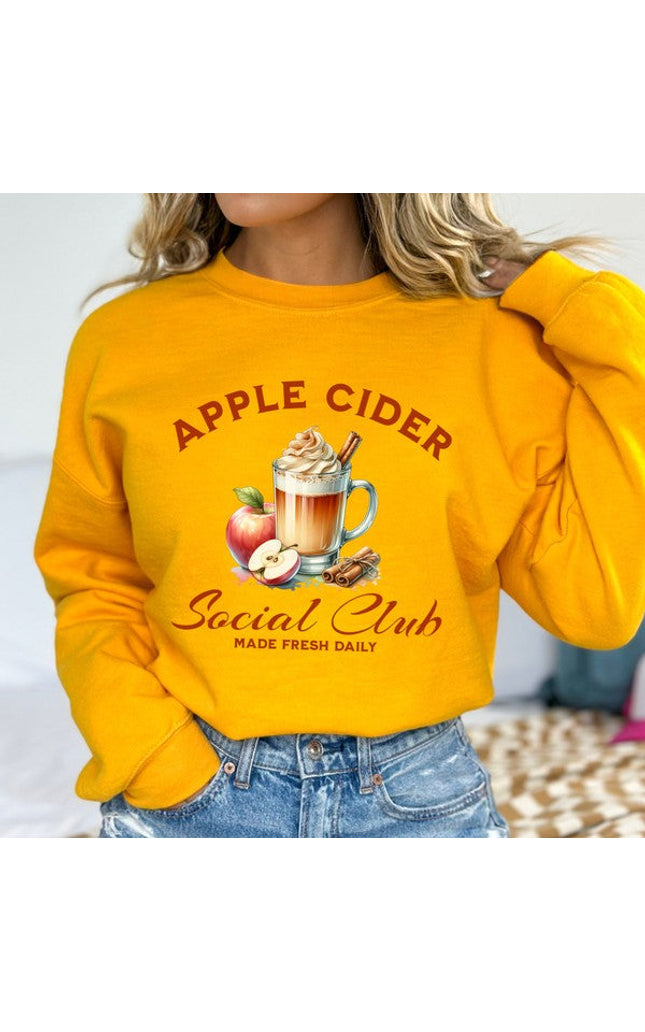 Apple Cider Social Club women's fall sweatshirt