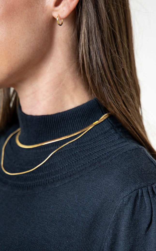 Mock Neck Puff Sleeve Sweater Dress