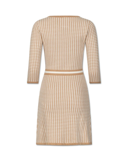 3/4 Sleeve Fit and Flare Sweater Dress