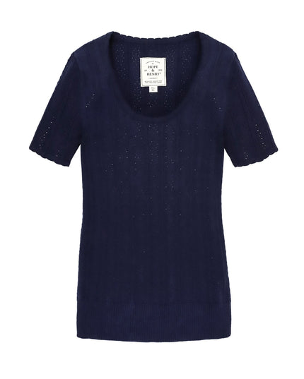 Scoop Neck Sweater Top