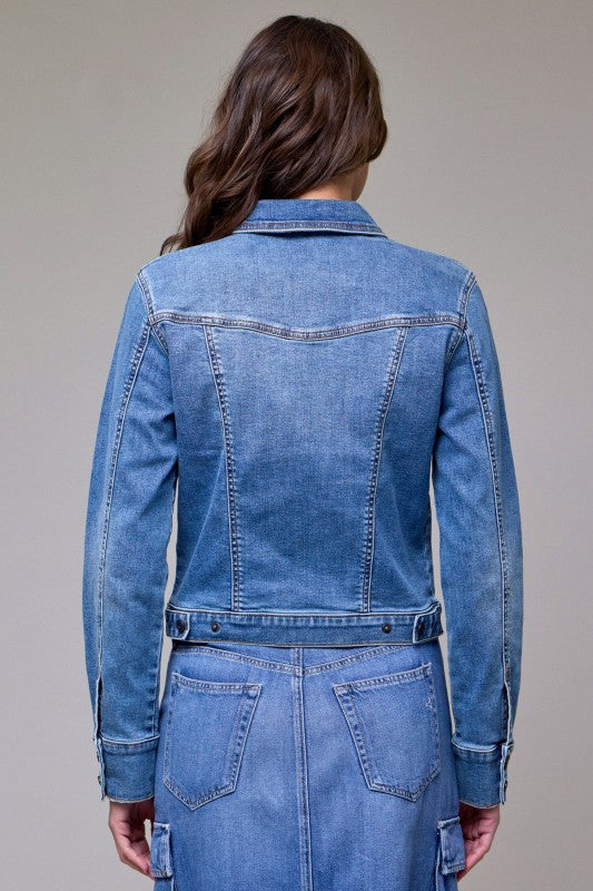 Fitted Stretch Trucker Jacket