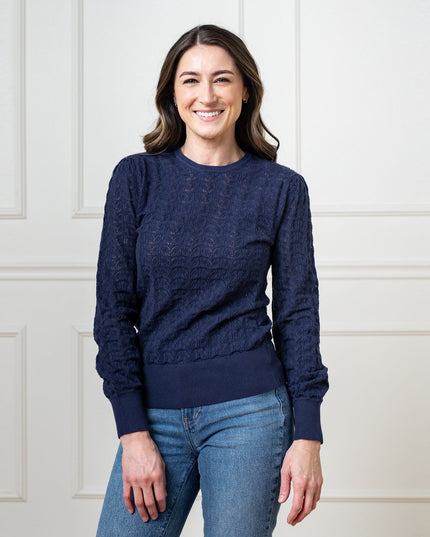 Organic Pointelle Sweater