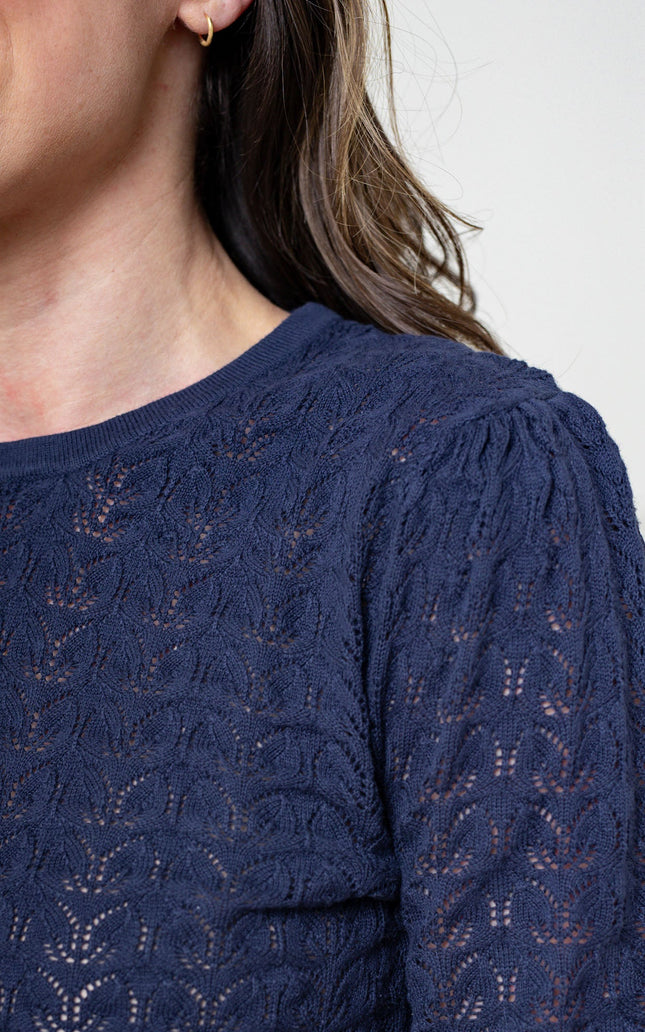 Organic Pointelle Sweater