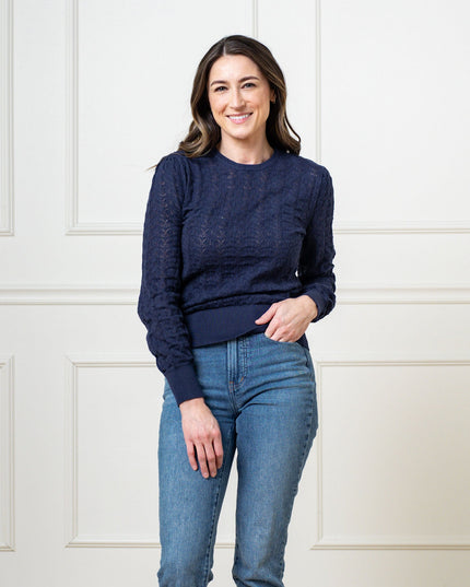 Organic Pointelle Sweater